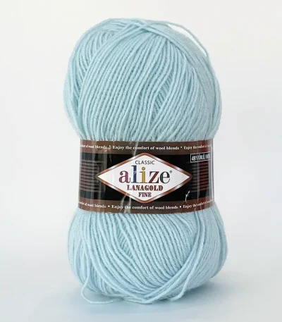 Alize Lanagold Fine 450 пломбір — моток 100г, напіввовна