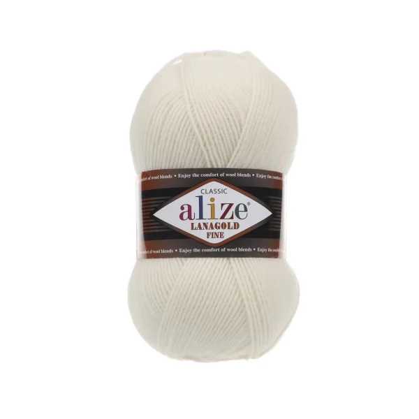 Alize Lanagold Fine [attr name="pa_n-color"] [attr name="pa_color"] — моток 100г, напіввовна