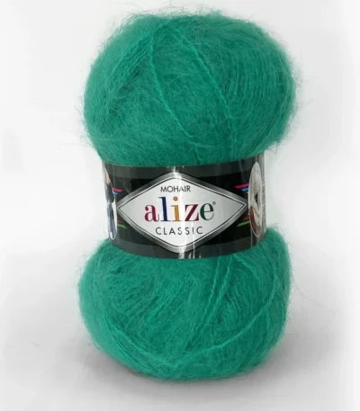 Alize Mohair Classic 477 зелений смарагдовий — мохерова пряжа 100г/200м Alize