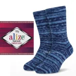 Alize Superwash Comfort 7677 блакитно-синій — моток 100г 75% вовна супервош