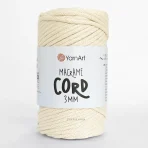 YarnArt Macrame Cord 3 мм 752 молочний — міцний бавовняний шнур 3мм для в'язання сумки гачком купити в Магазин пряжі Київ, Хорива 1 А