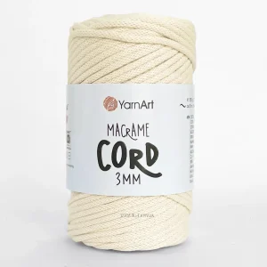 YarnArt Macrame Cord 3 мм 139 волошковий, синій — міцний бавовняний шнур 3мм для в'язання сумки гачком купити в Магазин пряжі Київ, Хорива 1 А