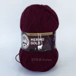 Madame Trictote Merino Gold 35 бордовий, пряжа напіввовна