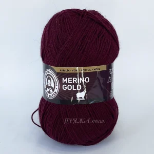 Madame Trictote Merino Gold 35 бордовий, пряжа напіввовна