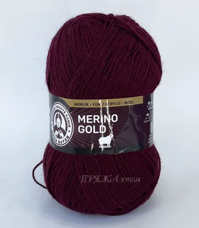 Madame Trictote Merino Gold 35 бордовий, пряжа напіввовна