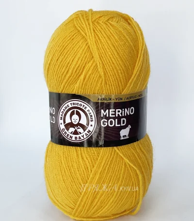 Madame Tricote Merino Gold 029 жовтий пряжа напішерсть