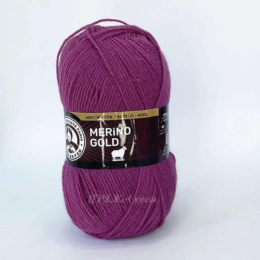 Madame_tricote_Merino_gold_051 Madame Tricote Merino Gold 051 темна фуксія пряжа напівшерсть