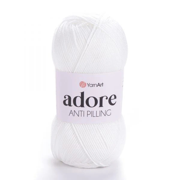 YARNART_ADORE_330 Yarnart Adore 330 білий - Зображення 1
