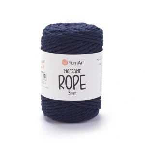 Yarnart Macrame Rope 3мм 784 синій — кручений шнур для припинди та макраме