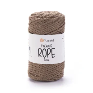 Yarnart Macrame Rope 3мм 788 молочний шоколад — купити кручений макраме