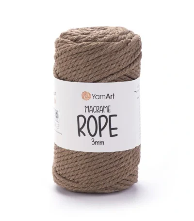 Yarnart Macrame Rope 3мм 788 молочний шоколад — купити кручений макраме