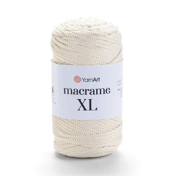 Yarnart Macrame XL 137 молочний шнур макраме 3 мм 100% поліестер купити в Україні