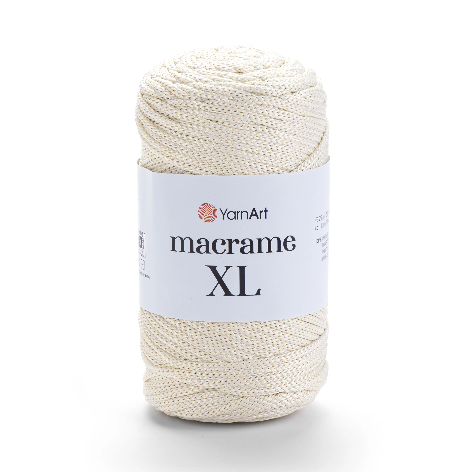 YARNART_MACRAME_XL_137 Yarnart Macrame XL 137 молочний шнур макраме 3 мм 100% поліестер купити в Україні