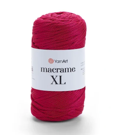 Yarnart Macrame XL 143 червоний шнур макраме 3 мм 100% поліестер купити в Україні