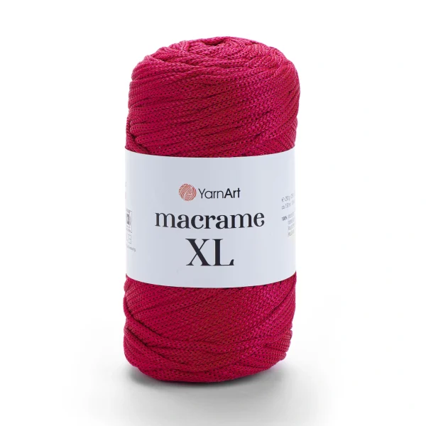 Yarnart Macrame XL 143 червоний шнур макраме 3 мм 100% поліестер купити в Україні