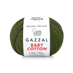 Gazzal Baby Cotton 3463 насичено-оливковий - Зображення 2