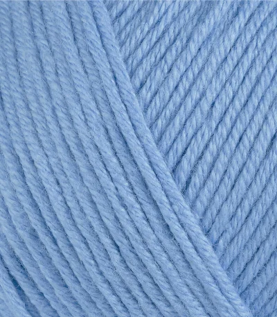 Gazzal Baby Cotton 3423 блакитний — моток пряжі напівбавовна 50 г