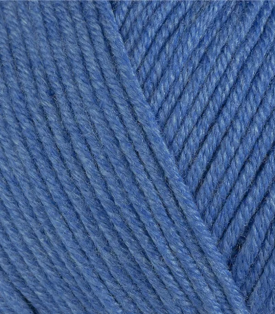 Gazzal Baby Cotton 3431 синій джинс — моток пряжі напівбавовна 50 г