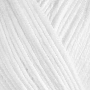 Gazzal Baby Cotton 3432 білий — моток пряжі напівбавовна 50 г