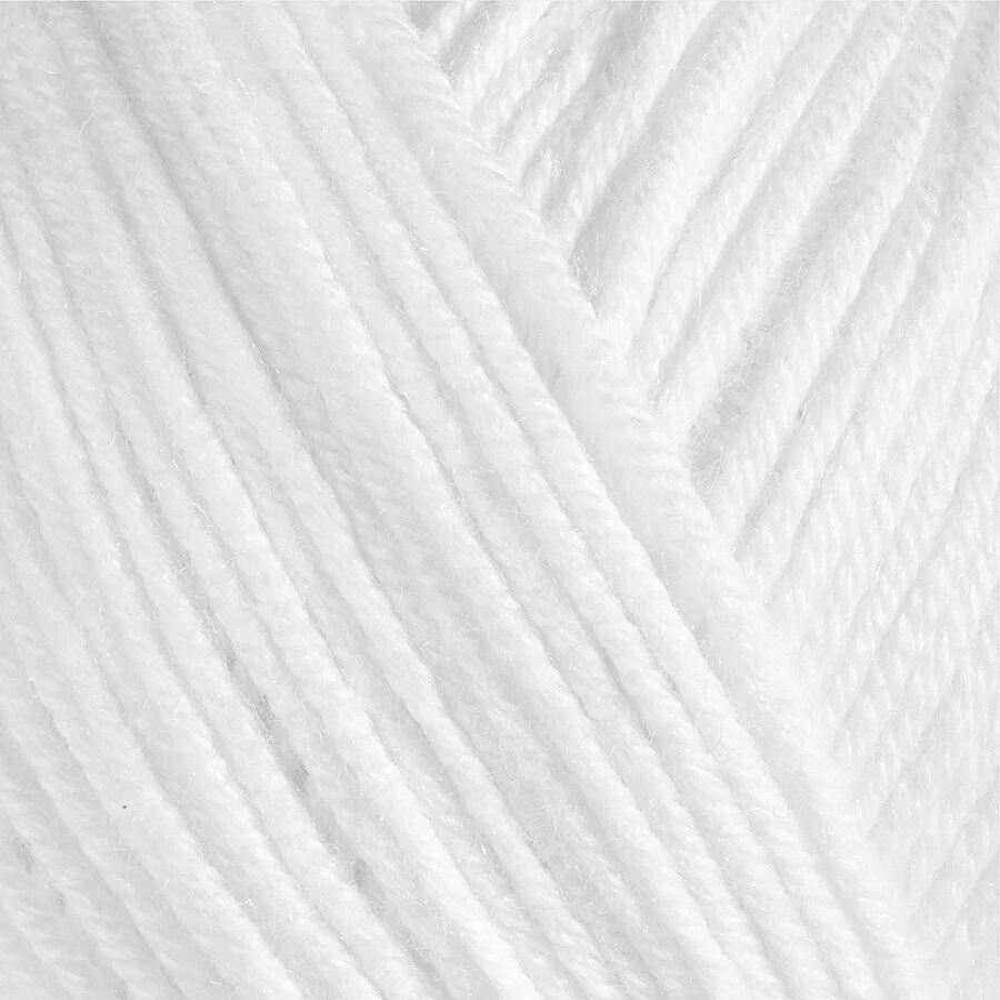 Gazzal Baby Cotton 3432 білий — моток пряжі напівбавовна 50 г