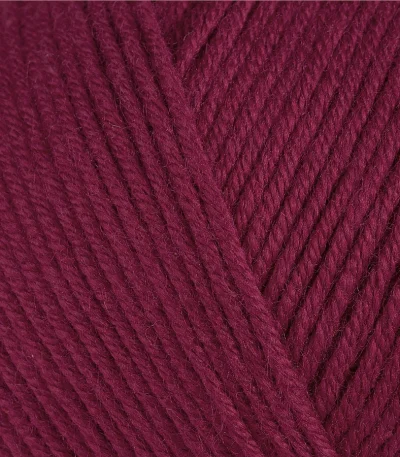 Gazzal Baby Cotton 3442 винний — моток пряжі напівбавовна 50 г