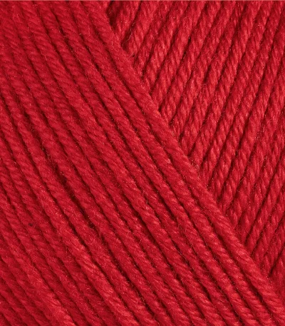 Gazzal Baby Cotton 3443 червоний алий — моток пряжі напівбавовна 50 г