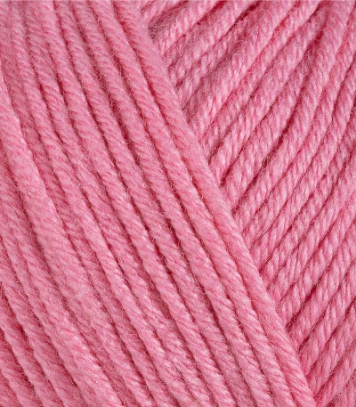 Gazzal Baby Cotton 3468 рожевий — моток пряжі напівбавовна 50 г